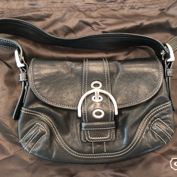 Coach Handbags - Black leather coach handbag